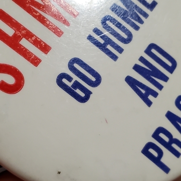 Largr Vintage Shmuck Go Home and Practice button pinback pin 3.5" - Picture 5 of 9